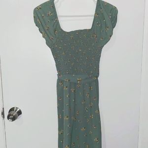 Green floral dress from purple snow size s